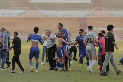 احتفالات كهرباء الإسماعيلية بالصعود للممتاز